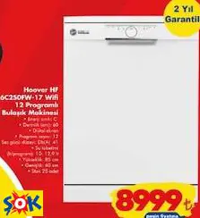 HOOVER HF 6C2S0FW-17 WİFİ 12 PROGRAMLI BULAŞIK MAKİNESİ